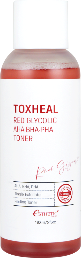 [ESTHETIC HOUSE] Тонер для лица TOXHEAL RED GLYCOLIC AHA, BHA, PHA TONER, 180 мл