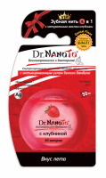 [DR. NANOTO] Зубная нить 4 в 1 КЛУБНИКА Dr.NanoTo, 1 шт. х 50 м