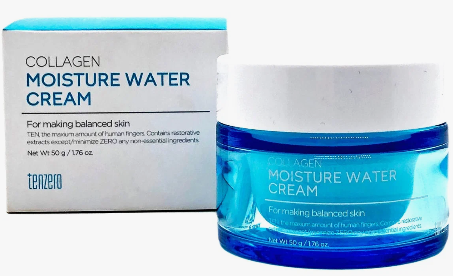 [TENZERO] Крем для лица КОЛЛАГЕН увлажняющий Collagen Moisture Water Cream, 50 гр