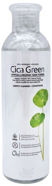 [ECO BRANCH] Тонер для лица ЭКСТРАКТ ЦЕНТЕЛЛЫ Cica Green Hypoallergenic Skin Toner, 250 мл