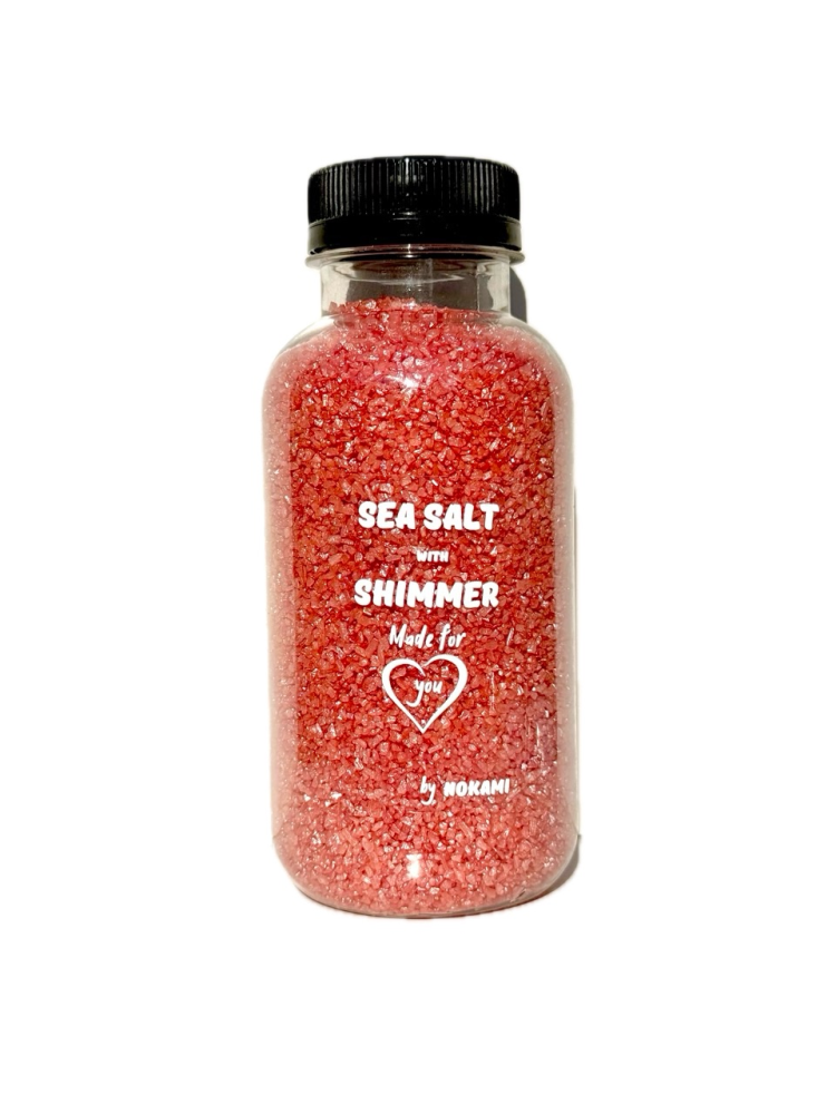 [NOKAMI] Соль морская мерцающая для ванн МИНДАЛЬНАЯ САКУРА, 350 гр