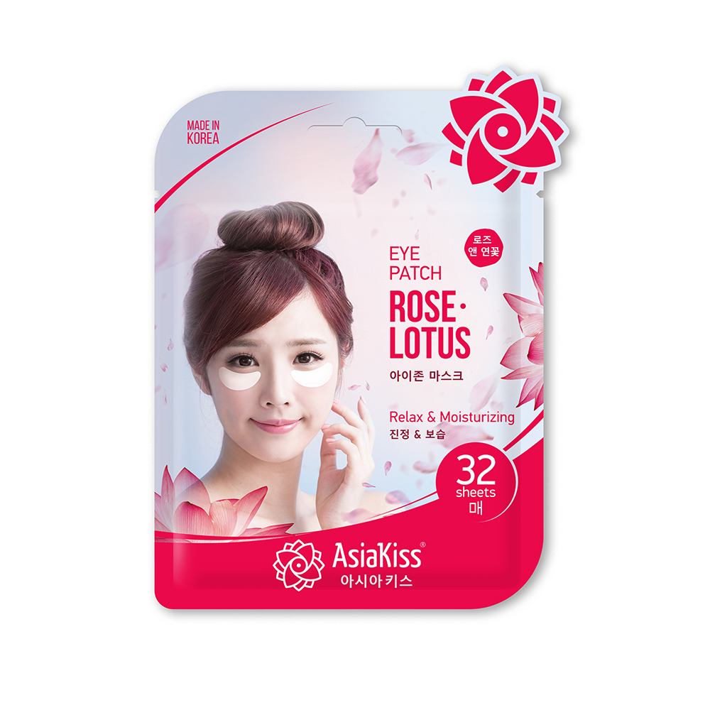 [ASIAKISS] Патчи для глаз тканевые ЭКСТРАКТ РОЗЫ И ЛОТОСА Rose And Lotus Eye Zone Mask, 32 шт., 25 г