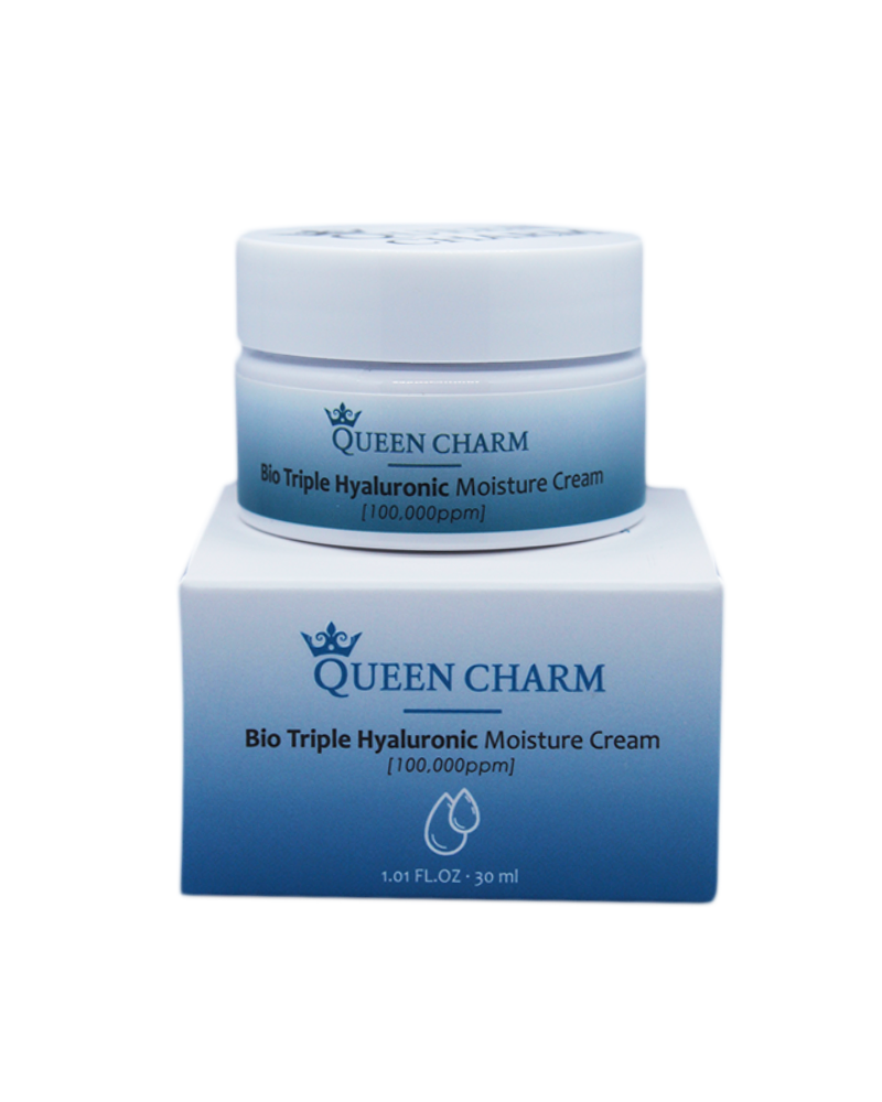 [QUEENCHARM] Крем для лица увлажняющий БИОКОМПЛЕКС ГИАЛУРОНОВОЙ КИСЛОТЫ 10% Bio Triple Hyaluronic Moisture Cream, 30 мл