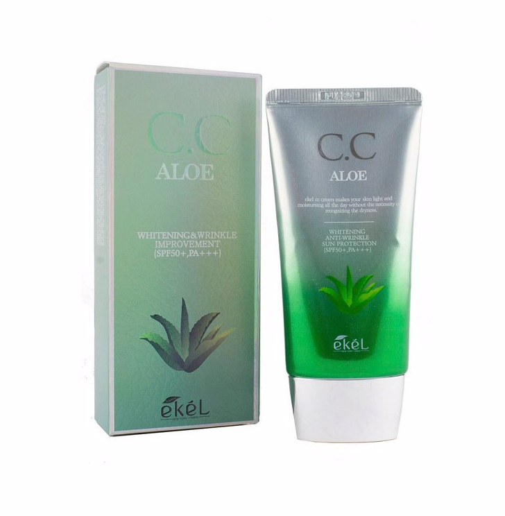 [EKEL] CC крем для лица АЛОЭ ВЕРА C.C Aloe SPF50+ PA+++, 50 мл