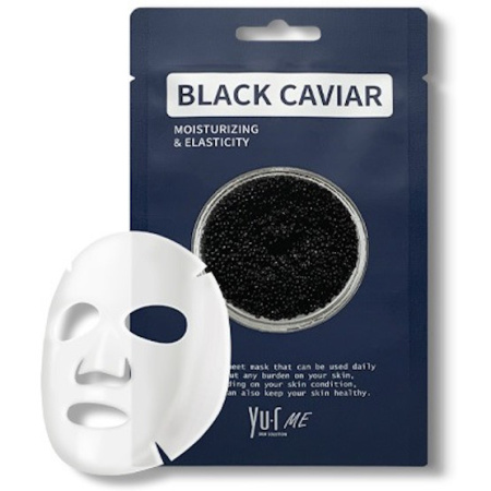 [YU.R] Маска для лица тканевая ЭКСТРАКТ ЧЁРНОЙ ИКРЫ Me Black Caviar Sheet Mask, 1 шт