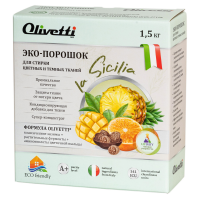 234146-E3E3 - [OLIVETTI] Порошок для стирки цветных и темных тканей СИЦИЛИЯ экологичный, 1,5 кг