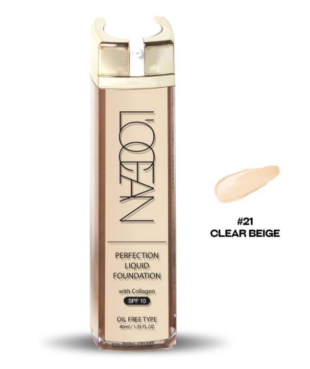 [L'OCEAN] Тональная основа для лица КОЛЛАГЕН Perfection Liquid Foundation With Collagen #21 Clear Beige, 40 мл