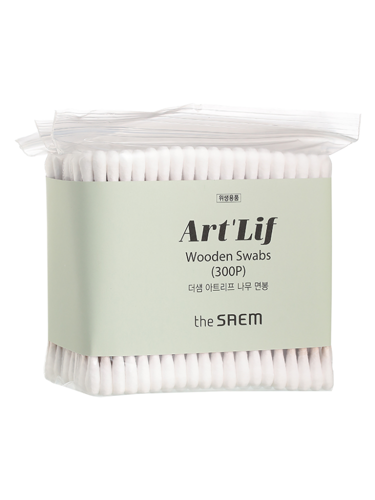 [THE SAEM] Палочки ватные ДЕРЕВЯННЫЕ Art'Lif Wooden Swabs, 300 шт