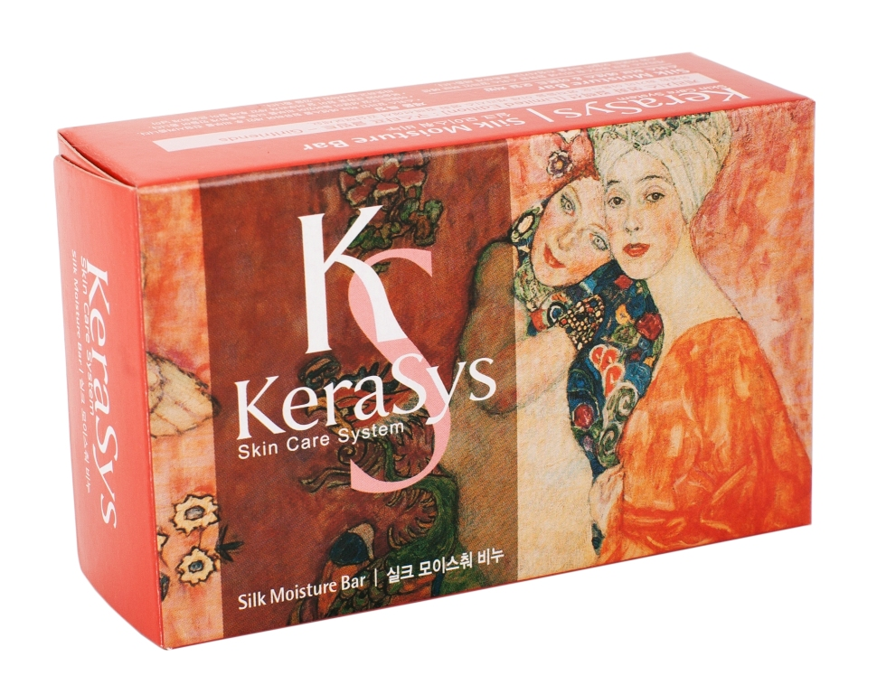 [KERASYS] Мыло для лица и тела SILK MOISTURE BAR с экстрактами альпийских трав и миндальным маслом , 100г