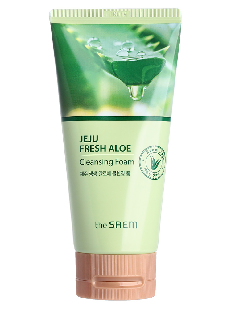 [THE SAEM] Пенка для умывания АЛОЭ Jeju Fresh Aloe Cleansing Foam, 150 гр