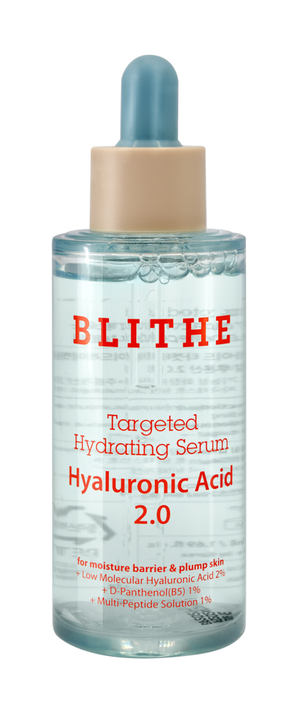 [BLITHE] Сыворотка для лица увлажняющая ГИАЛУРОНОВАЯ КИСЛОТА Targeted Hydrating Serum Hyaluronic Acid 2.0, 50 мл