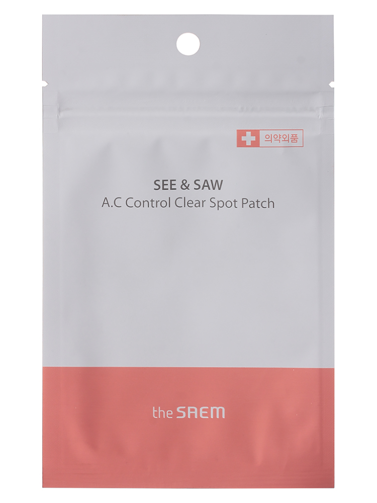 [THE SAEM] Маска-патч гидрогелевый для лица АКНЕ-КОНТРОЛЬ See&Saw A.C Control Clear Spot Patch, 24 шт