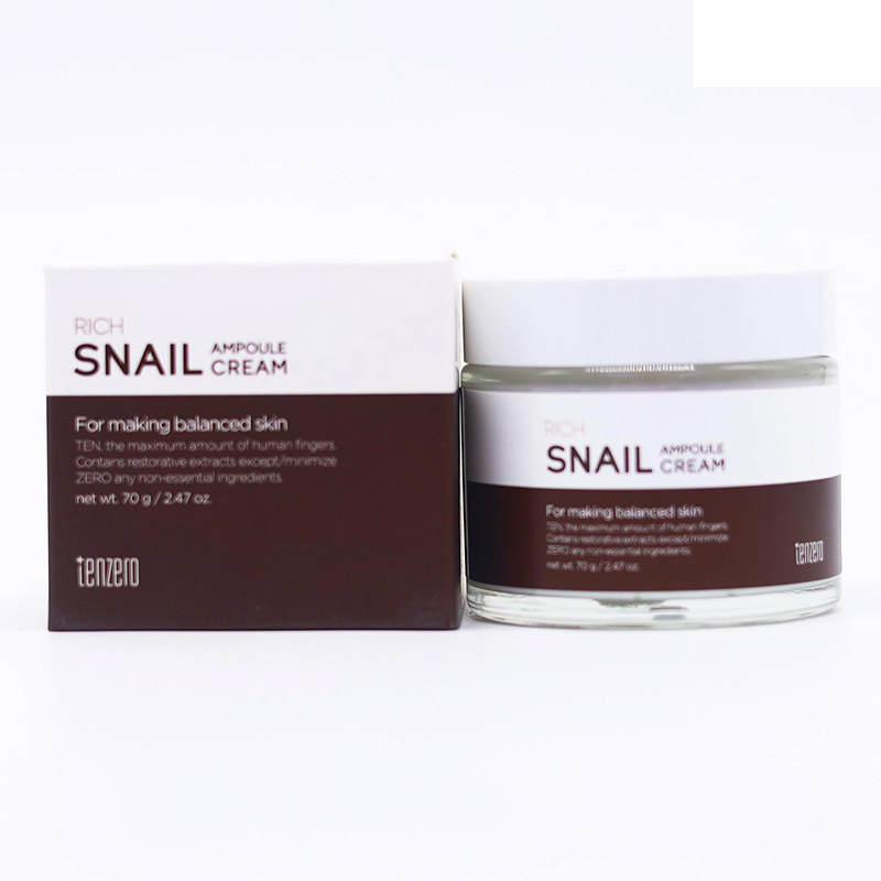 [TENZERO] Крем для лица ампульный МУЦИН УЛИТКИ восстанавливающий Rich Snail Ampoule Cream 2X, 70 мл