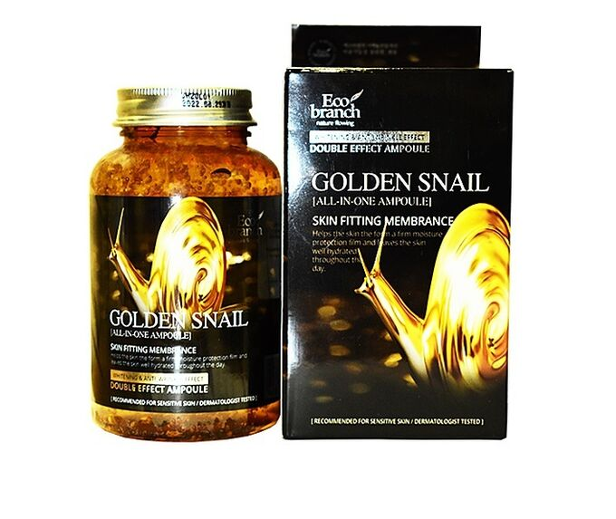 [ECO BRANCH] Ампульная сыворотка для лица МУЦИН УЛИТКИ All In One Ampoule Golden Snail, 250 мл