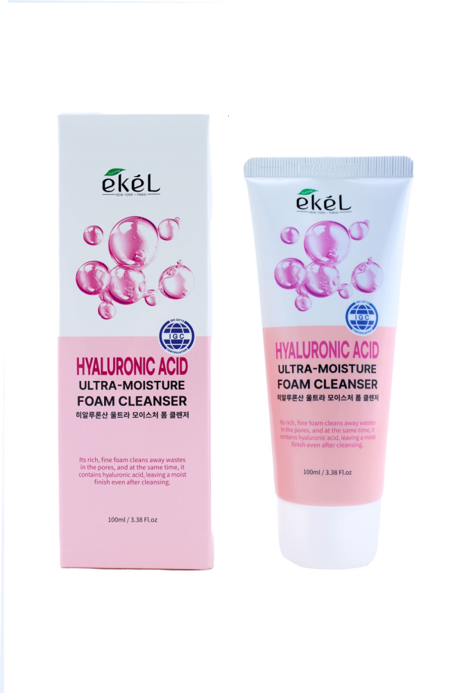 [EKEL] Пенка для умывания ГИАЛУРОНОВАЯ КИСЛОТА ультраувлажняющая Hyaluronic Acid Ultra, 100 мл