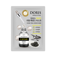 280610 - [DORIS] НАБОР Тканевая маска для лица ЭКСТРАКТ ИКРЫ CAVIAR Real Essence Mask, 10 шт*25 мл