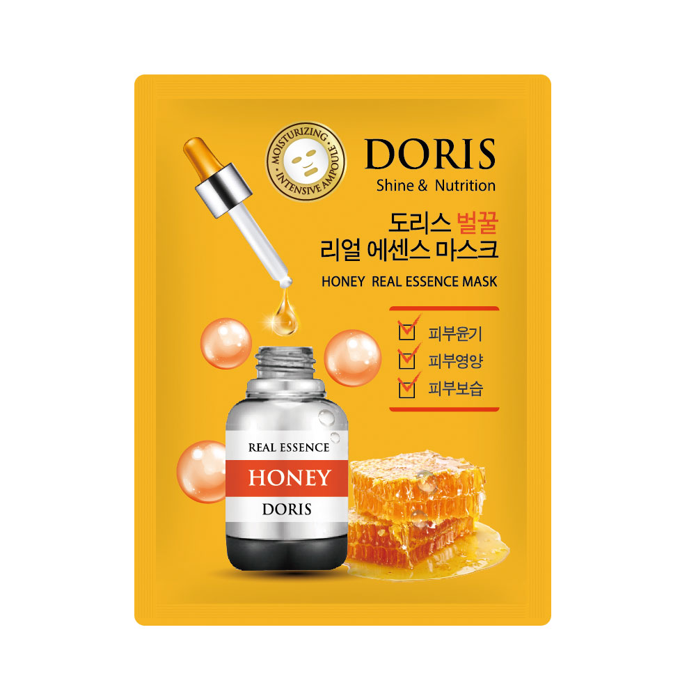 [DORIS] НАБОР Тканевая маска для лица МЕД HONEY Real Essence Mask, 10 шт*25 мл