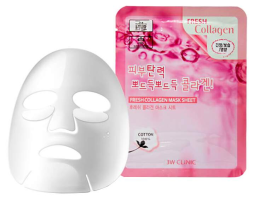 [3W CLINIC] НАБОР Тканевая маска для лица КОЛЛАГЕН Fresh Collagen Mask Sheet, 10 шт