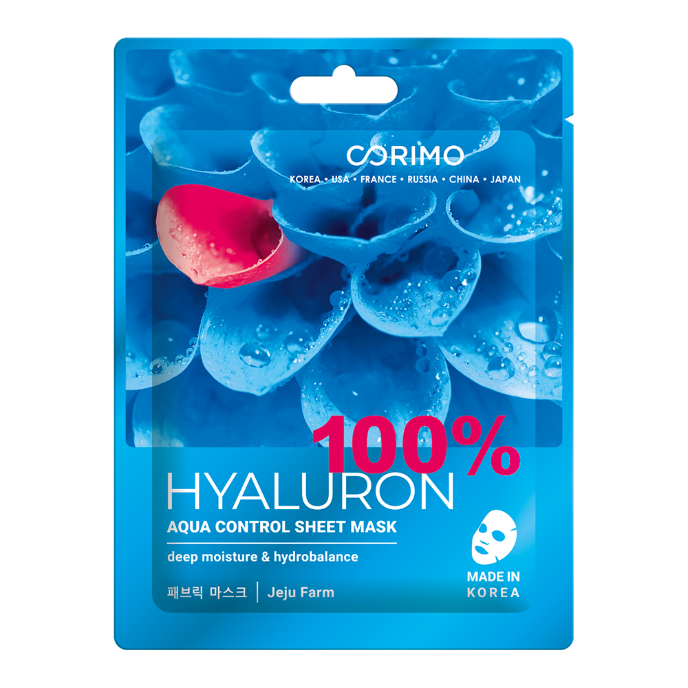 [CORIMO] Маска для лица тканевая АКВАКОНТРОЛЬ 100% Hyaluron, 22 г