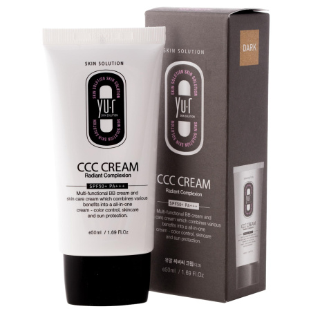 [YU.R] Крем для лица КОРРЕКТИРУЮЩИЙ ССС Cream Dark (Смуглый беж) SPF50+ РА+++, 50 мл