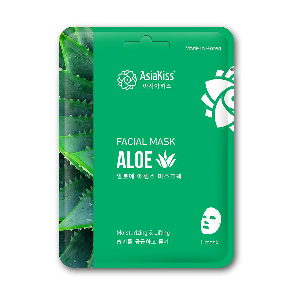 ASIAKISS] Маска для лица тканевая АЛОЭ ВЕРА Aloe Essence Facial Mask, 25 г  купить оптом на ICONMARKET