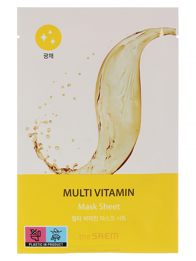 [THE SAEM] Маска для лица тканевая ВИТАМИННЫЙ КОМПЛЕКС Bio Solution Radiance Multi Vitamin Mask Sheet, 20 гр