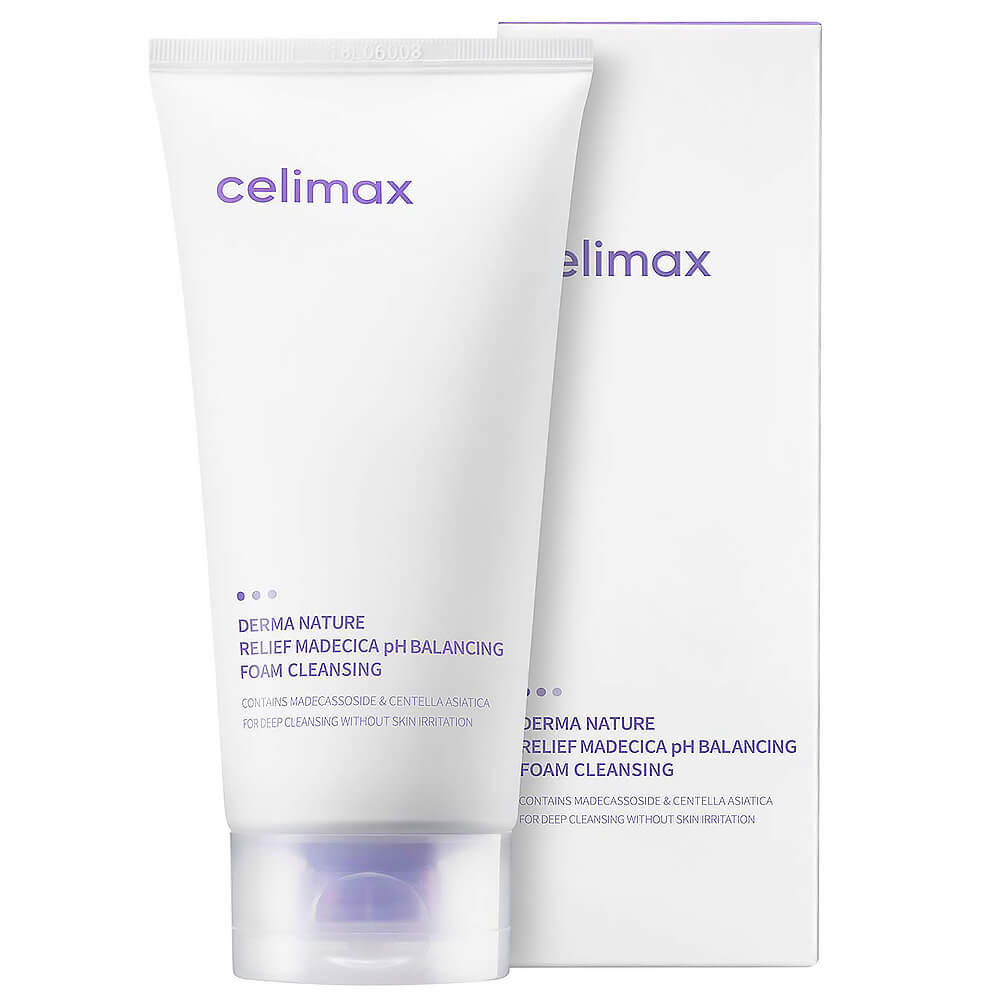 [CELIMAX] Derma Nature  Relief Madecica pH Balancing Foam Cleansing Пенка для умывания ДЕЛИКАТНАЯ, 150 мл