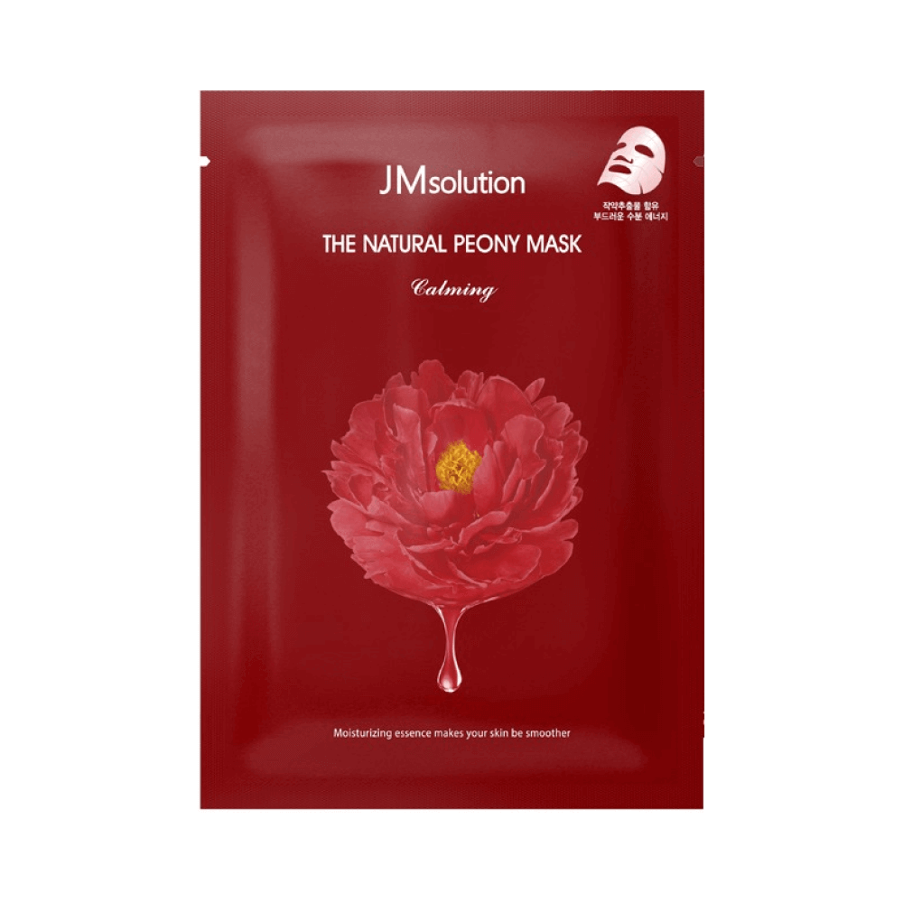 [JMSOLUTION] Маска для лица тканевая ЭКСТРАКТ ПИОНА успокаивающая The Natural Peony Mask Calming, 30 мл