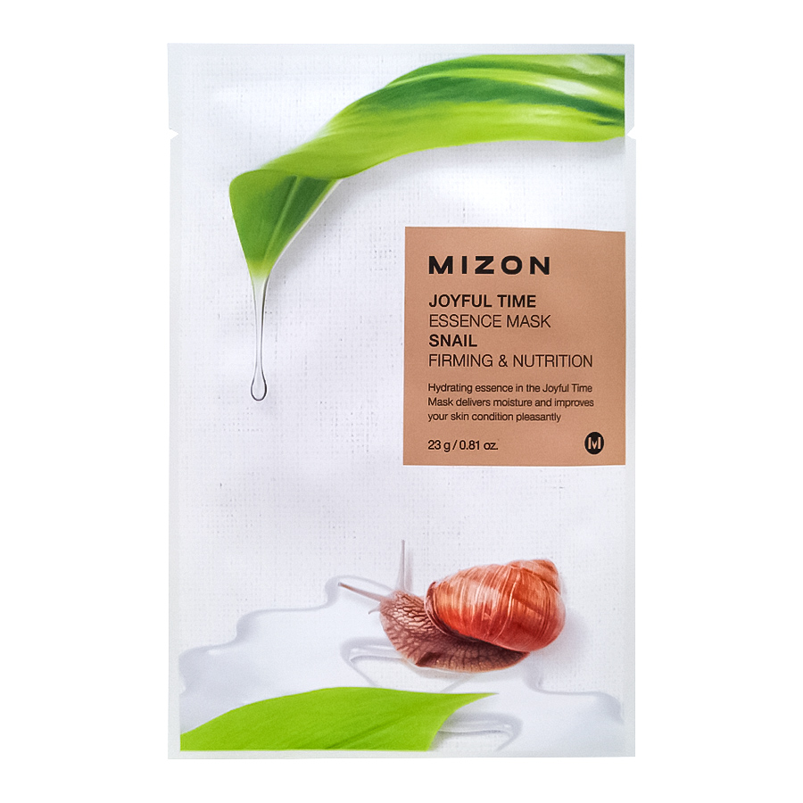 [MIZON] Тканевая маска для лица ЭКСТРАКТ УЛИТОЧНОГО МУЦИНА Joyful Time Essence Mask Snail, 23 г