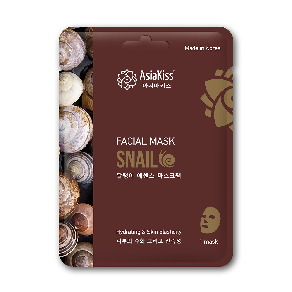 [ASIAKISS] Маска для лица тканевая МУЦИН УЛИТКИ Snail Essence Facial Mask, 25 г