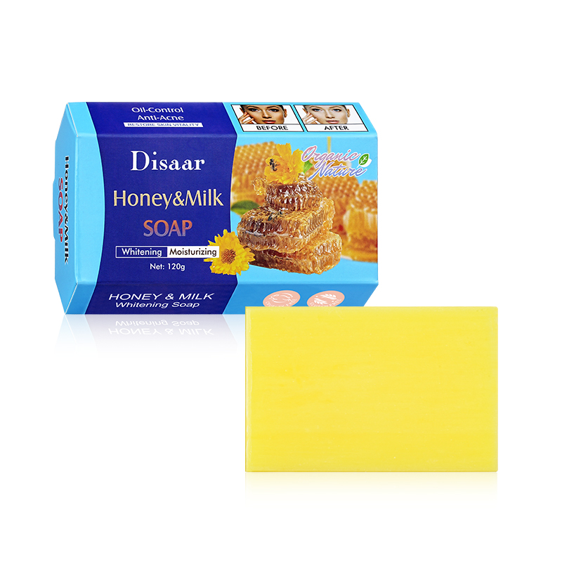 [DISAAR] Мыло для лица и тела ЭКСТРАКТ МОЛОКА И МЁДА выравнивающее тон Honey&Milk Whitening Soap, 120 г