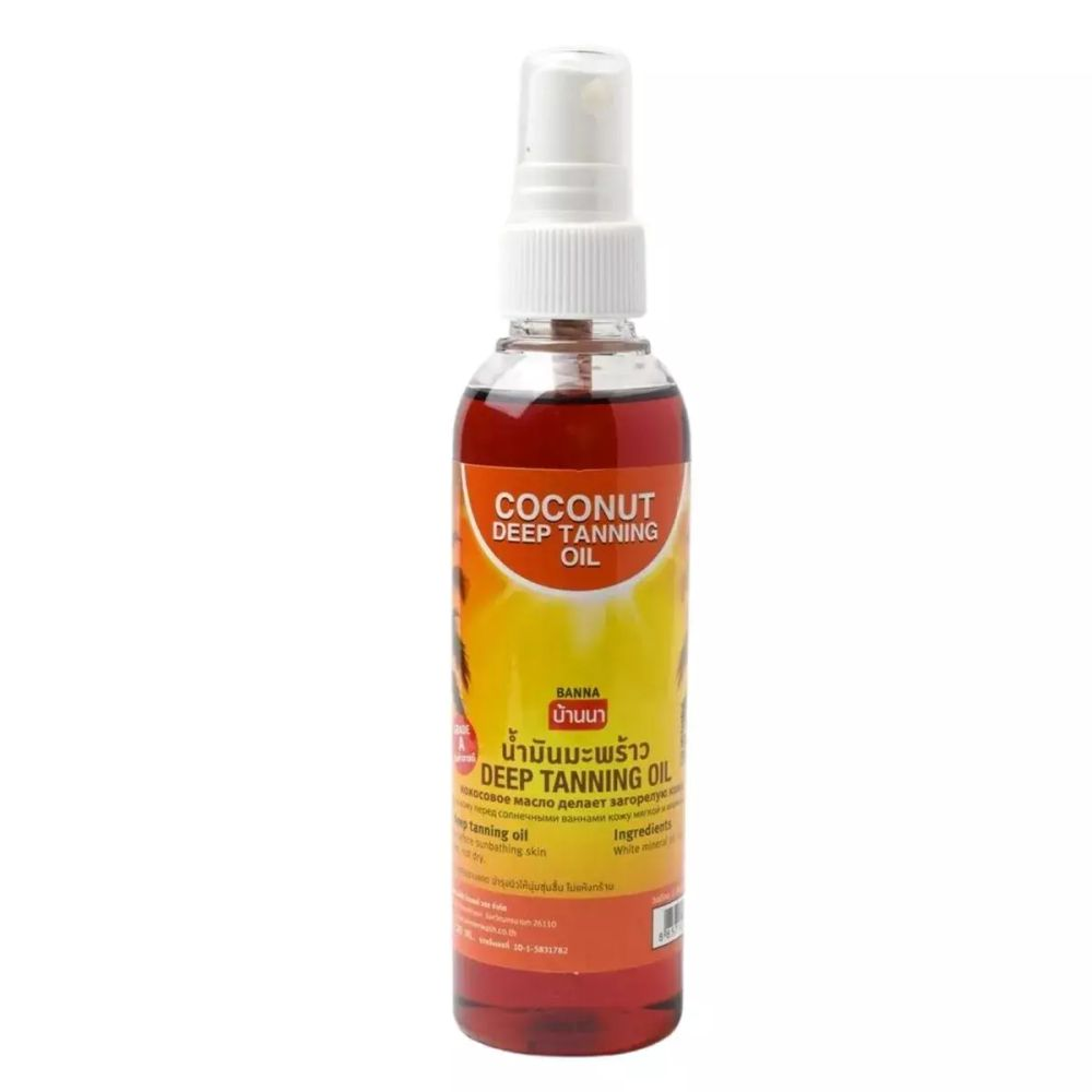[BANNA] Масло для загара КОКОСОВОЕ Coconut Deep Tanning Oil, 120 мл