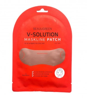 [BEAUUGREEN] Маска для лица КОРРЕКЦИЯ ОВАЛА V-Solution Mask Line Patch Bulk, 17 г*1 шт