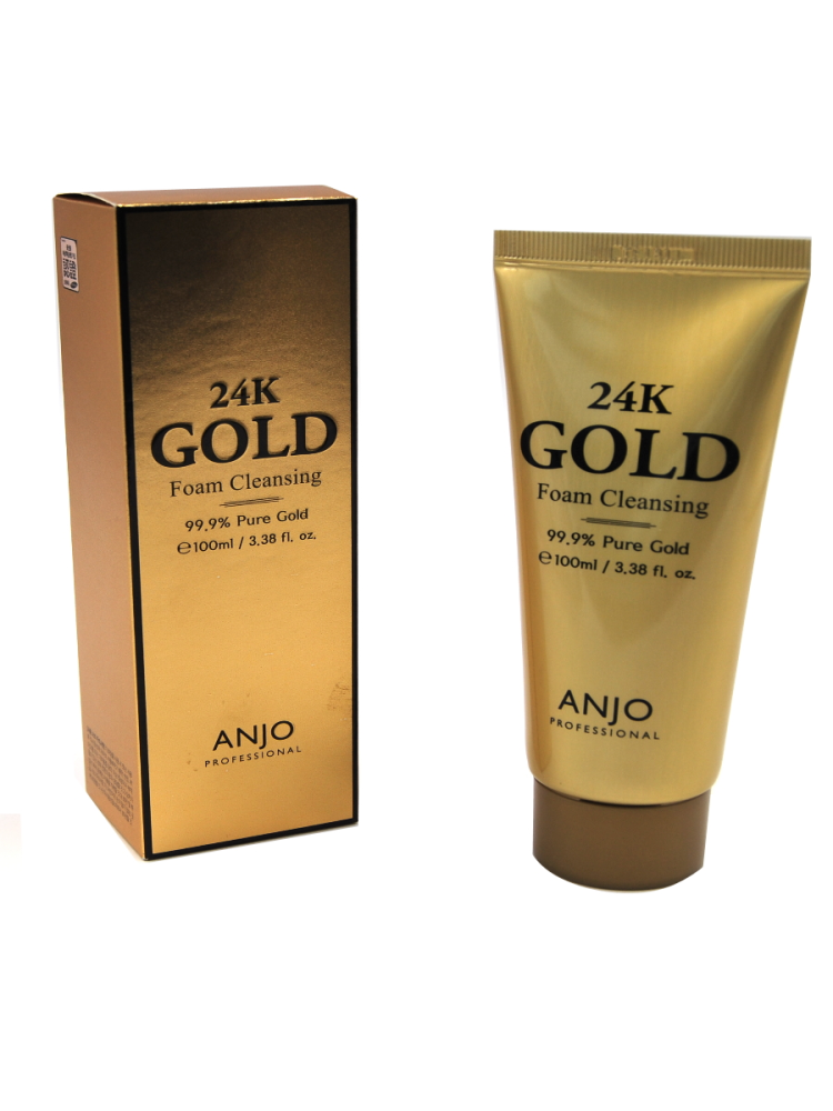 [ANJO PROFESSIONAL] Пенка для умывания БИОЗОЛОТО 24K Gold Foam Cleansing, 100 мл