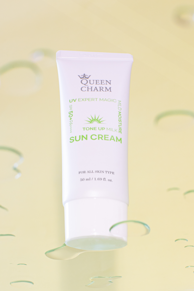 [QUEENCHARM] Крем для лица солнцезащитный ЛЕГКИЙ увлажняющий SPF50+PA++++UV Expert Magic Mild Moisture Tone Up Milk Sun Cream, 50 мл