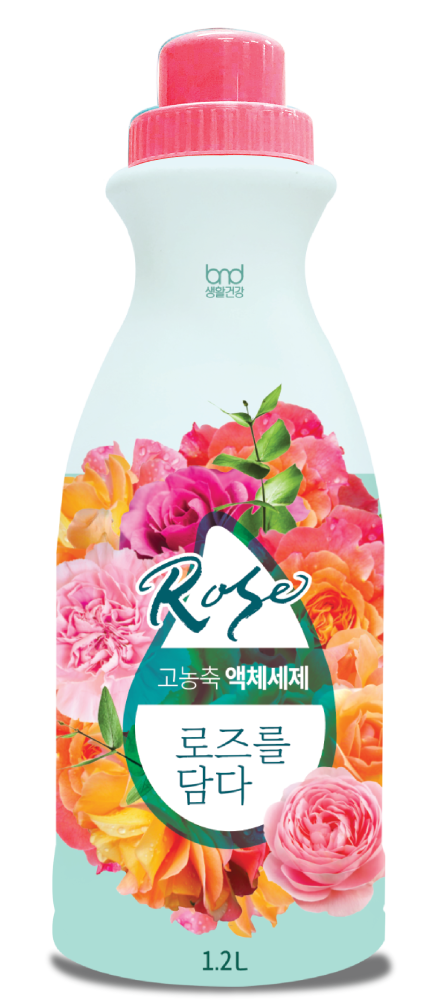 [B&D] Концентрат для стирки жидкий АРОМАТ РОЗЫ High Enrichment Liquid Rose Detergent, 1,2 л