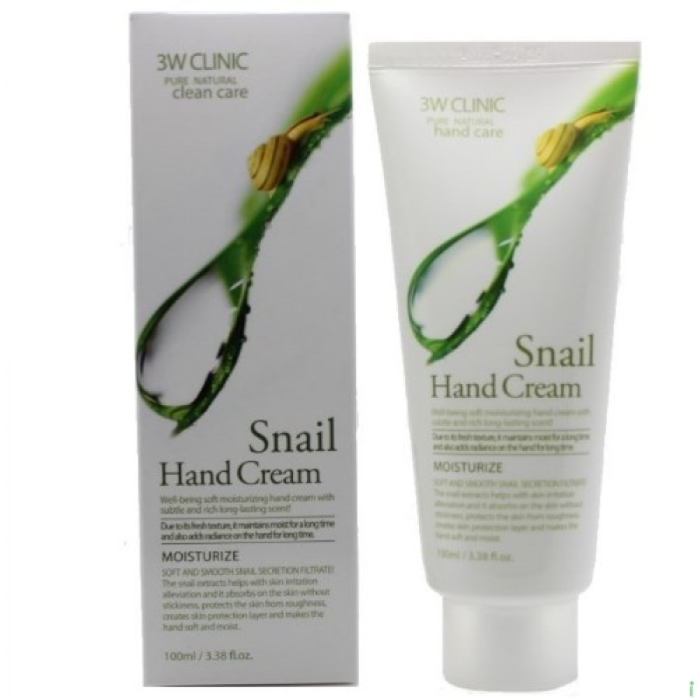 [3W CLINIC] Крем для рук УЛИТОЧНЫЙ МУЦИН Moisturizing Hand Cream Snail, 100 мл