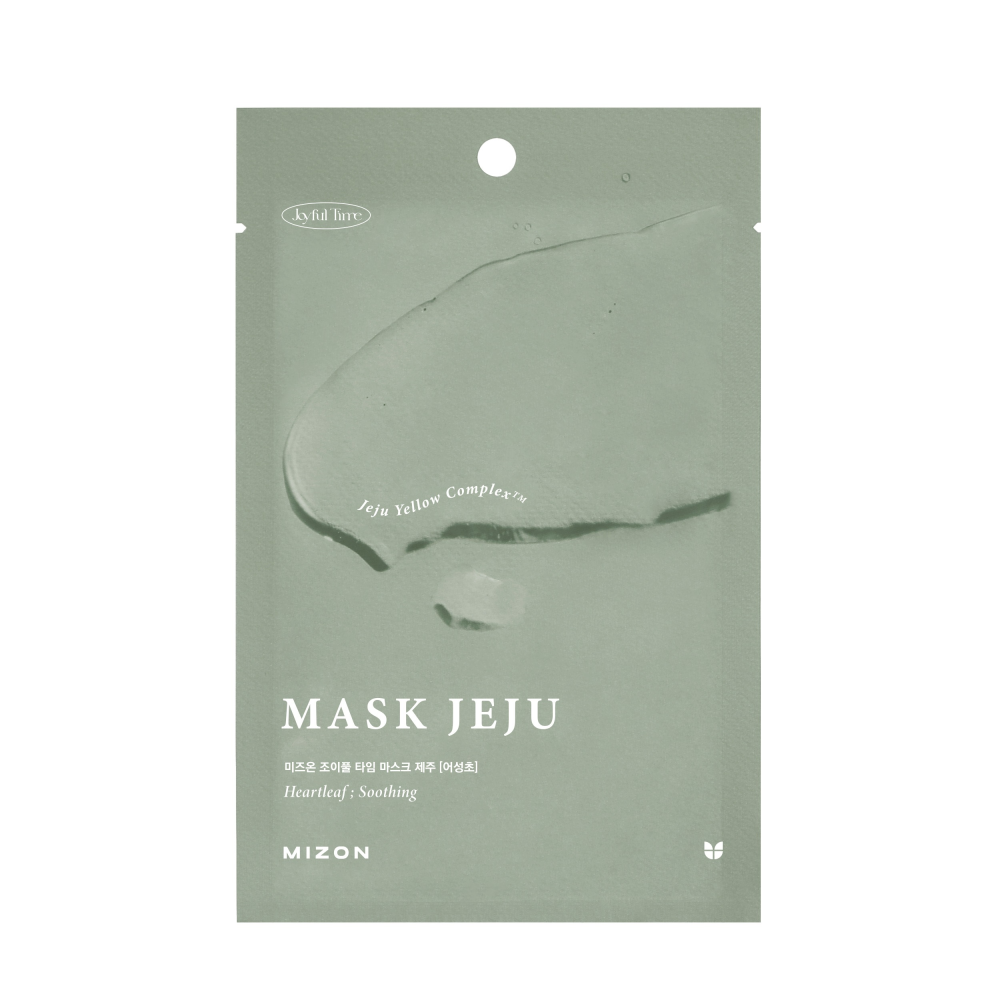 [MIZON] Маска для лица тканевая успокаивающая ЭКСТРАКТ ХАУТТЮЙНИИ Joyful Time Mask Jeju [Heartleaf], 23 мл