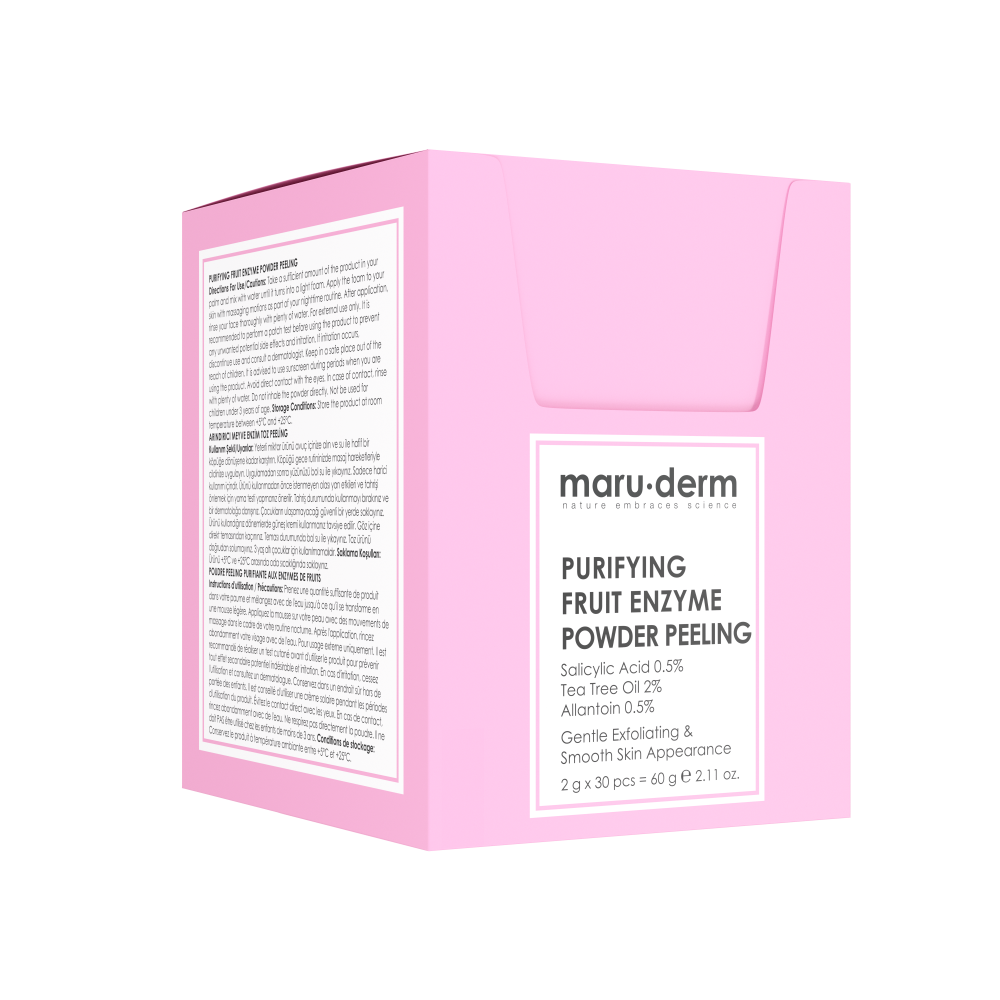 [MARU.DERM] Пудра энзимная для лица ГЛУБОКОЕ ОЧИЩЕНИЕ ПОР Purifying Fruit Enzyme Powder Peeling, 30 шт*2 гр