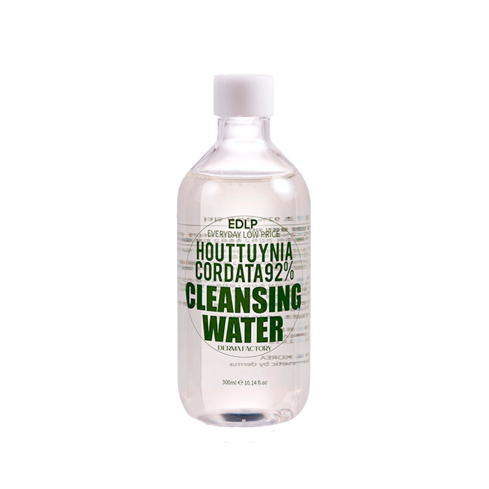 [DERMA FACTORY] Вода для лица очищающая 92% ЭКСТРАКТ ЦВЕТКА ХАУТЮЙНИИ Houttuynia Cordata 92% Cleansing Water, 300 мл