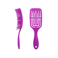 [COSMO STYLE] Расчёска массажная для бережного расчёсывания мокрых волос ПРЯМОУГОЛЬНАЯ РОЗОВАЯ 20 х 5,5 см, 1 шт.