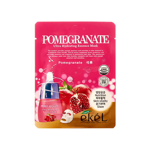 [EKEL] Маска для лица тканевая ГРАНАТ Pomegranate Ultra Hydrating Essence Mask, 25 мл