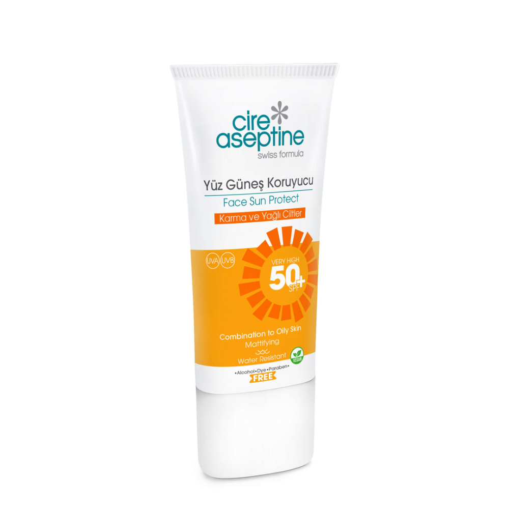 [CIRE ASEPTIN] Крем для жирной кожи лица СОЛНЦЕЗАЩИТНЫЙ 50 SPF Face Sun Protect, 50 мл