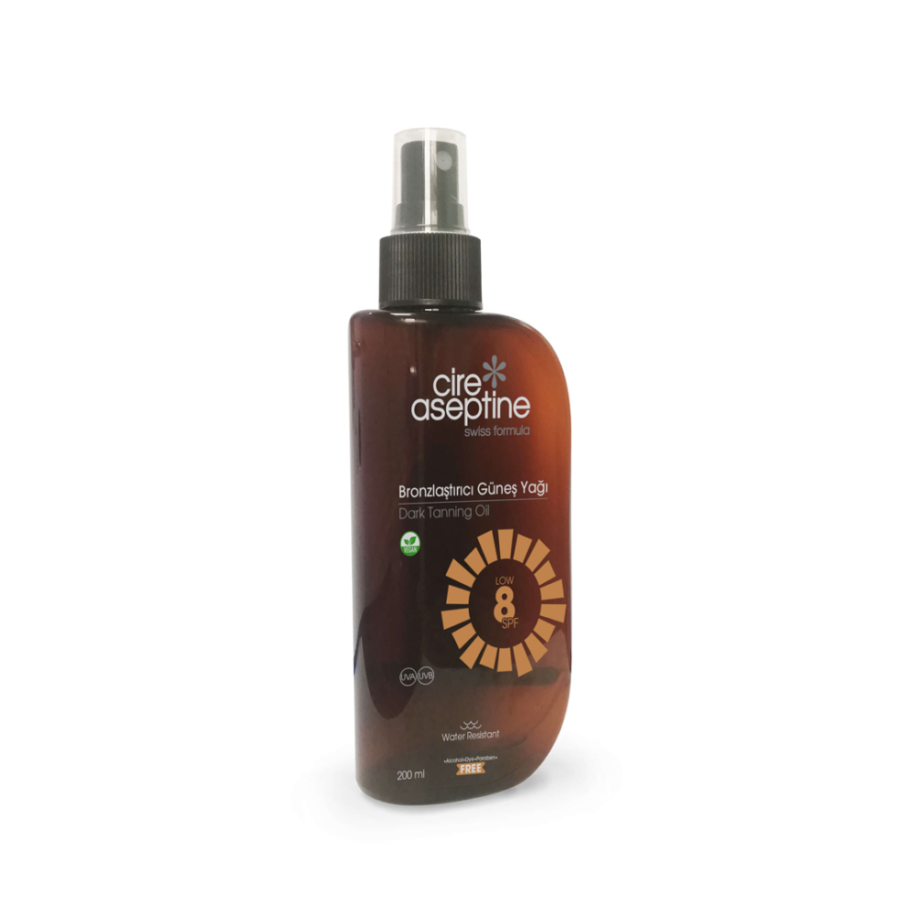 [CIRE ASEPTIN] Масло для загара 8 SPF Dark Tanning Oil, 200 мл