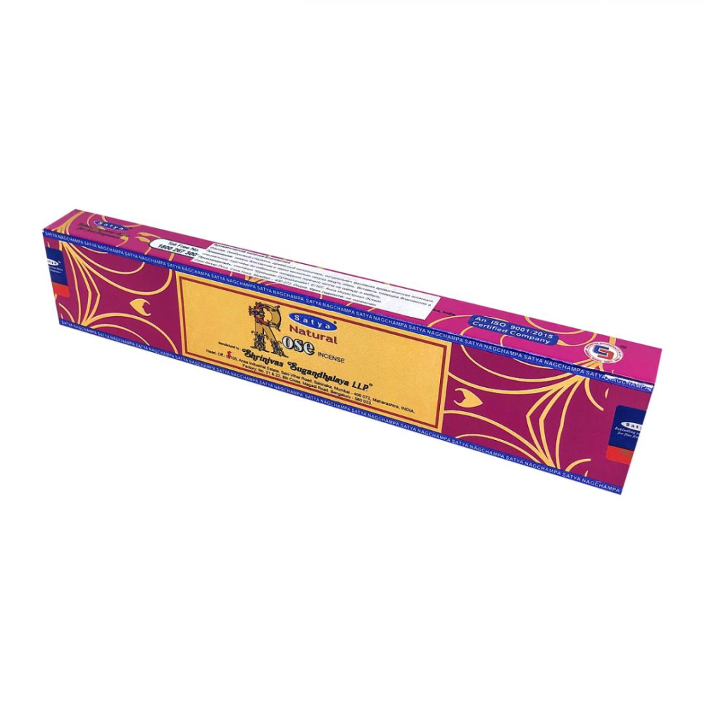 [SATYA] Благовония НАТУРАЛЬНАЯ РОЗА Satya Natural Rose Incense, 15 г