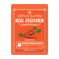 [FORTHESKIN] Маска для лица питательная для чувствительной кожи МОРКОВЬ Super Food Real Vegifarm Double Shot Mask Carrot, 23 мл