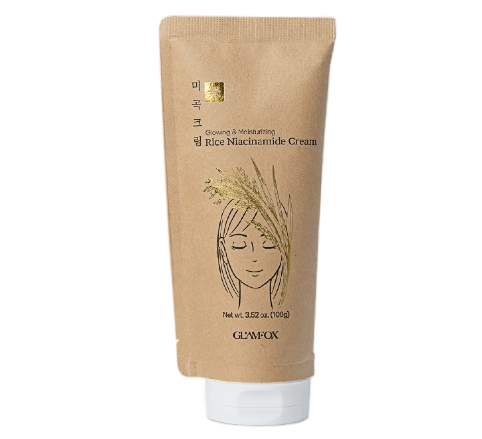 [GLAMFOX] Крем для лица увлажняющий НИАЦИНАМИД И ЭКСТРАКТ РИСОВЫХ ОТРУБЕЙ Rice Niacinamide Cream, 100 мл