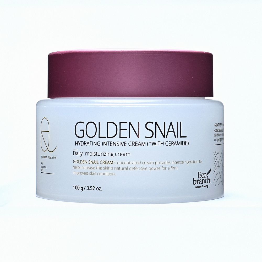 [ECO BRANCH] Крем для лица интенсивный МУЦИН УЛИТКИ увлажняющий Hydrating Intensive Golden Snail Cream, 100 мл