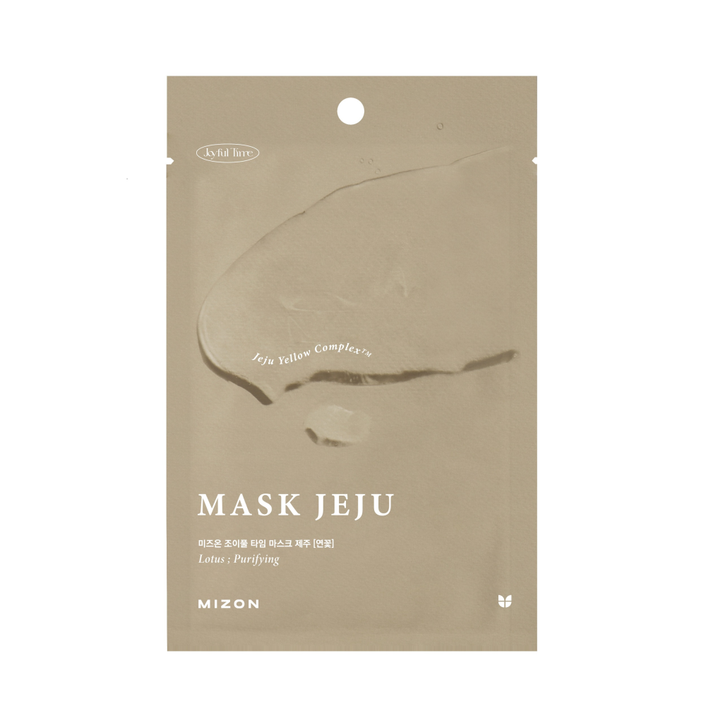 [MIZON] Маска для лица тканевая очищающая ЭКСТРАКТ ЛОТОСА Joyful Time Mask Jeju [Lotus], 23 мл