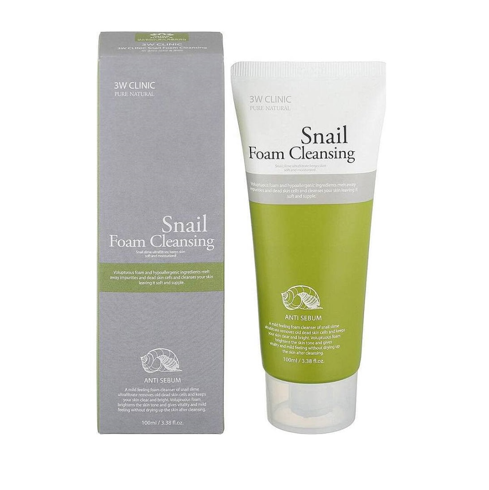 [3W CLINIC] Пенка для умывания УЛИТКА Snail Foam Cleansing, 100 мл